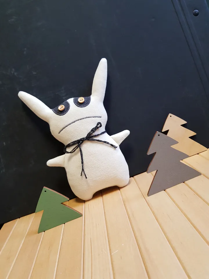 Rabbit Sewing Pattern PDF, Creepy Doll diy, Stuffed animal pattern