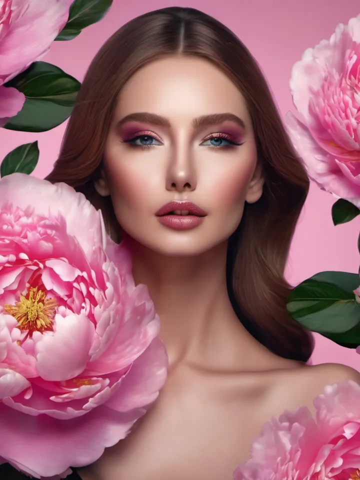 Pink Peony Flowers