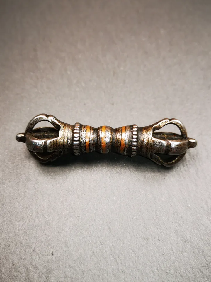 Vintage Tibetan Ritual Implement by Gandhanra - Five-Pronged Vajra Dorje of Vajrayana Buddhism - Made of Cold Iron
