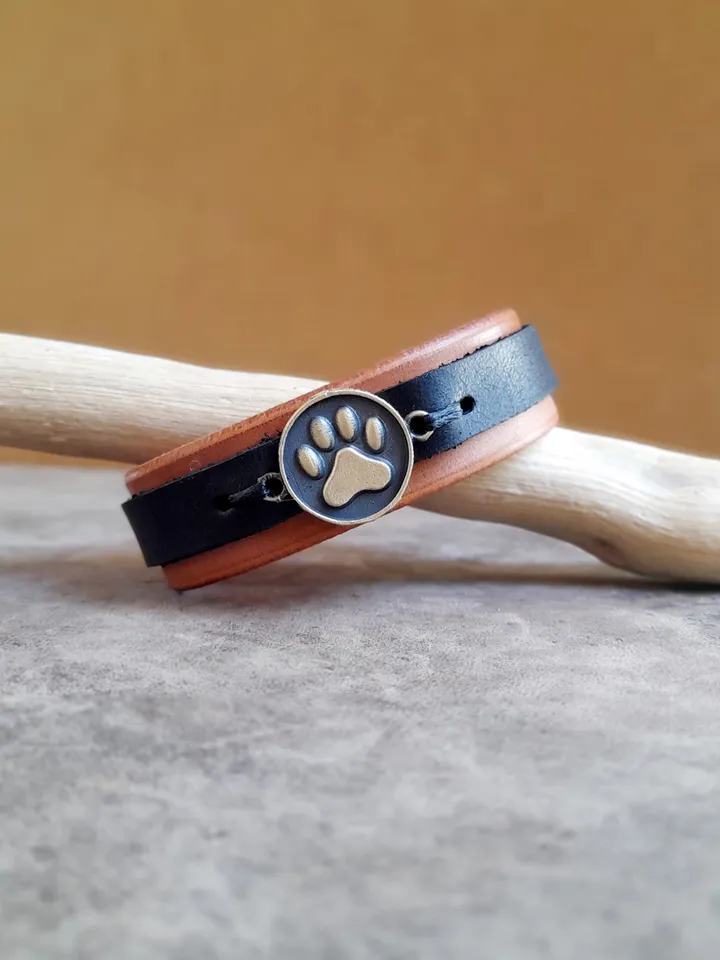 Dog Pendant Bracelet, Secret Message Cuff, Personalized Pet Bangle, Pet Loss/Dog Memorial Gift, Dog Mom/Dad Gift, Kids Wristband, Dog Lover