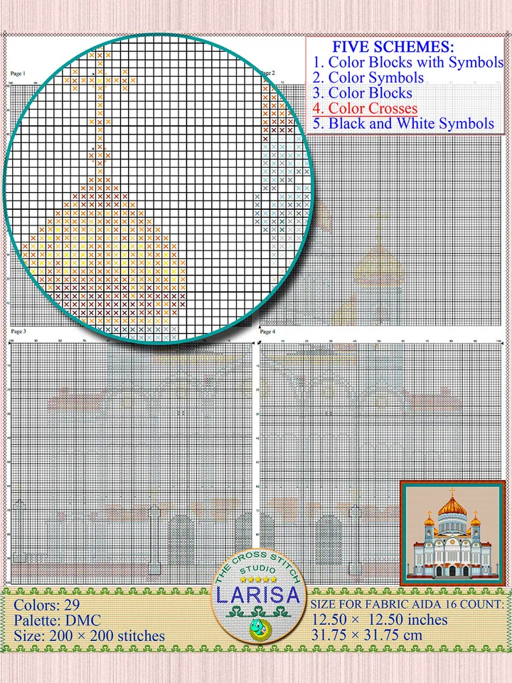 Cathedral Of Christ The Saviour Cross Stitch Pattern