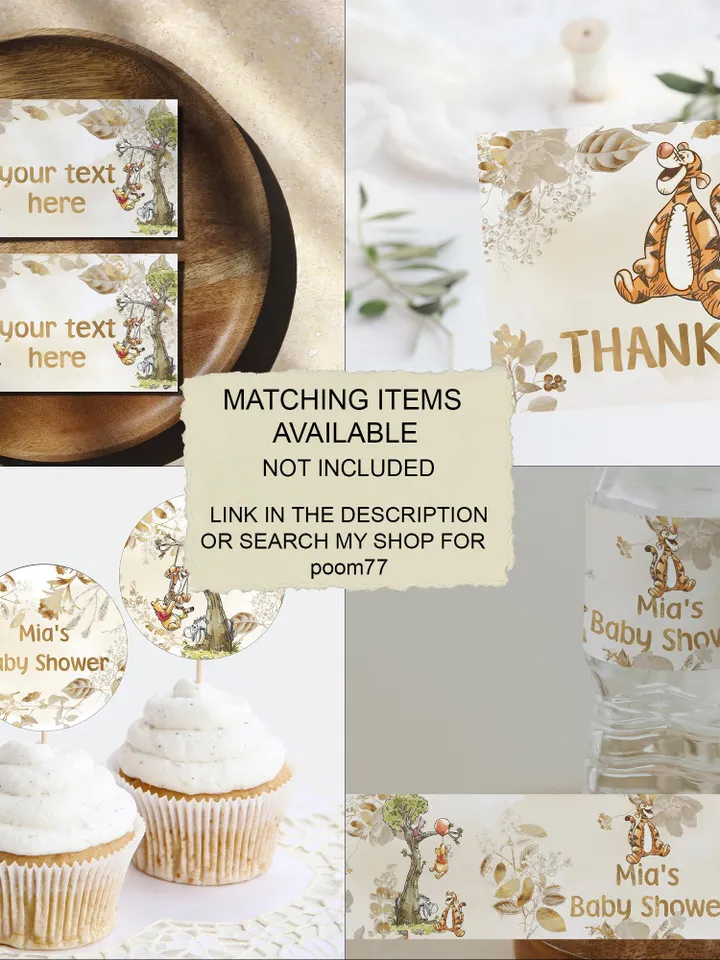 Winnie the Pooh Baby Shower Games; Winnie the Pooh Inspired; Printable Pooh Baby Shower Party Games; Honey Bear Shower Games; poom77