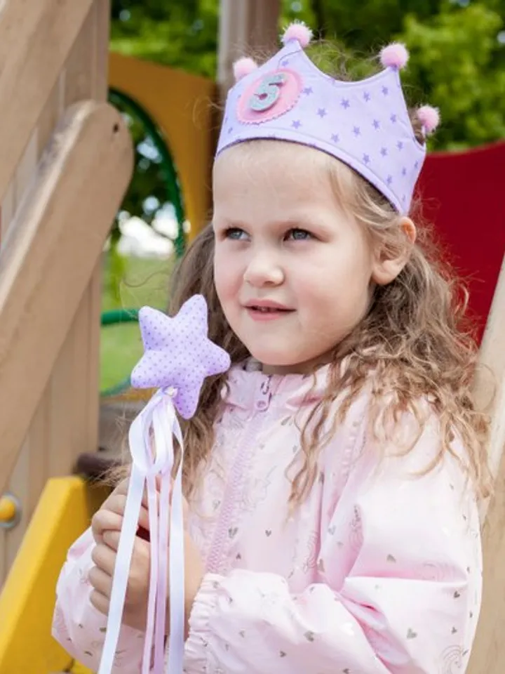 Purple Crown for Kids and Star Wand