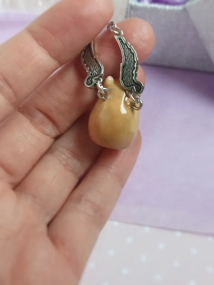 SOLD OUT Angel hamster charm, loss pet