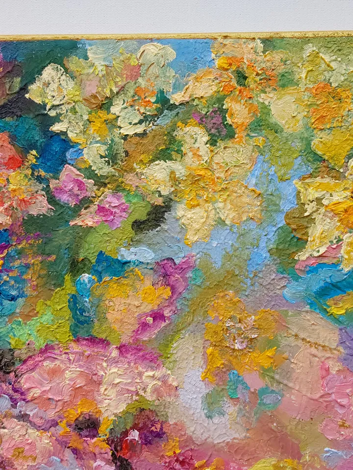 "Still life. The smell of spring" oil painting on canvas 50x50cm (20x20 inches)