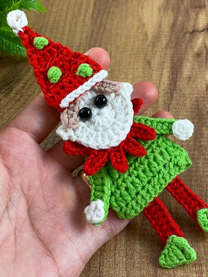Christmas Elf Crochet Pattern PDF, Amigurumi Elf Ornament, DIY Christmas Tree Decoration, Crochet Holiday Gift, Beginner-Friendly Pattern