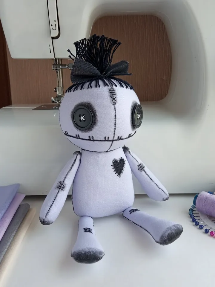 Handmade Goth Doll - Purple