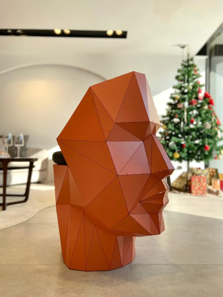 The Poly-face Human Face Low Poly Seater