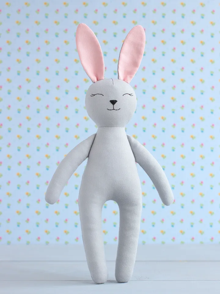 PDF Large Bunny Stuffed Animal with Stand-up Ears Sewing Pattern