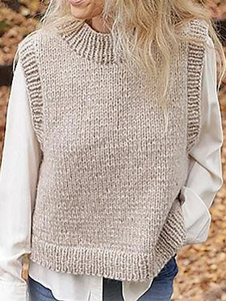 Waistcoat vest knitting pattern women chunky easy pattern sleeveless top sweater pdf instant download