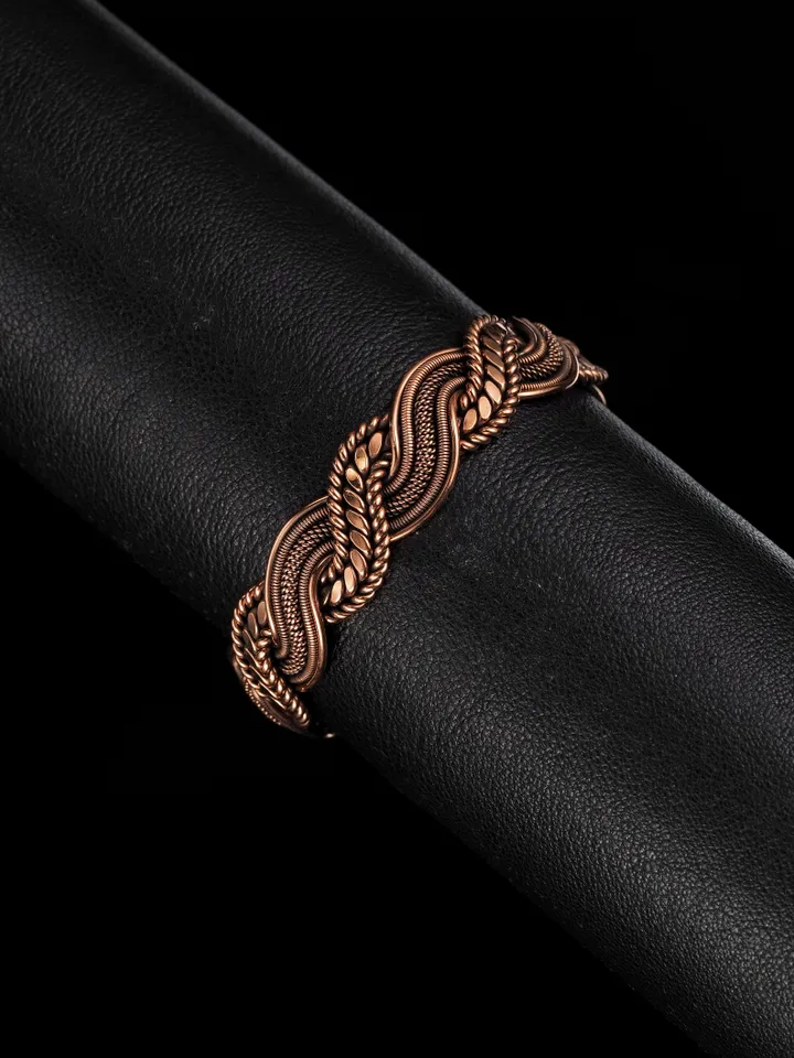 Wire wrapped copper bracelet for woman Antique style copper jewelry WireWrapArt