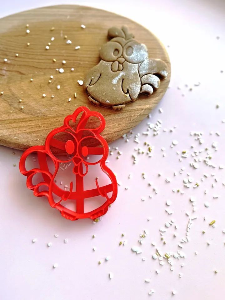 Easter funny chicken cookie cutter Custom stamp for cake topper gingerbread decor cutters sugar cookies polimer clay