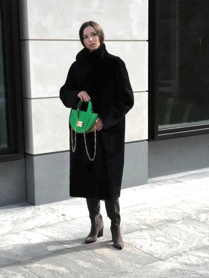 Genuine Python Skin Crosshandle Elegant Green Bag | Exotic Leather Bags | Designer Bags | Handmade Chain Crossbody Handle Women Classy Purse