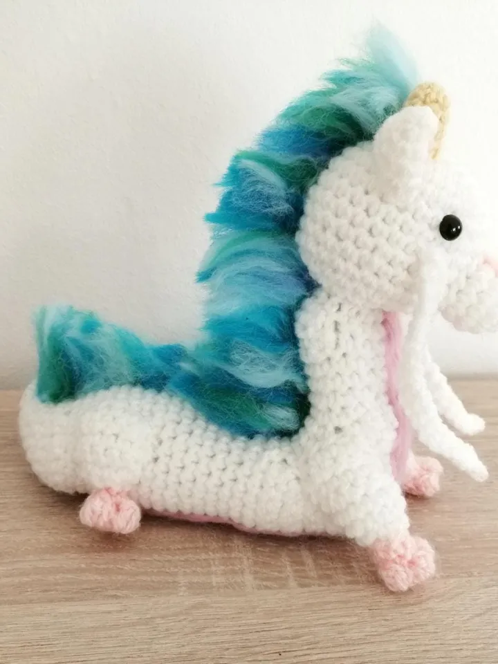 Haku The Dragon Crochet Pattern, english, amigurumi pattern, crochet animal pattern, crochet plushie pattern, crochet dragon pattern Fantasy