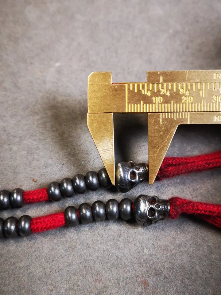 Gandhanra Handmade 7mm Cold Iron Tibetan Buddhist Prayer Bead Counters for 10-20mm Mala
