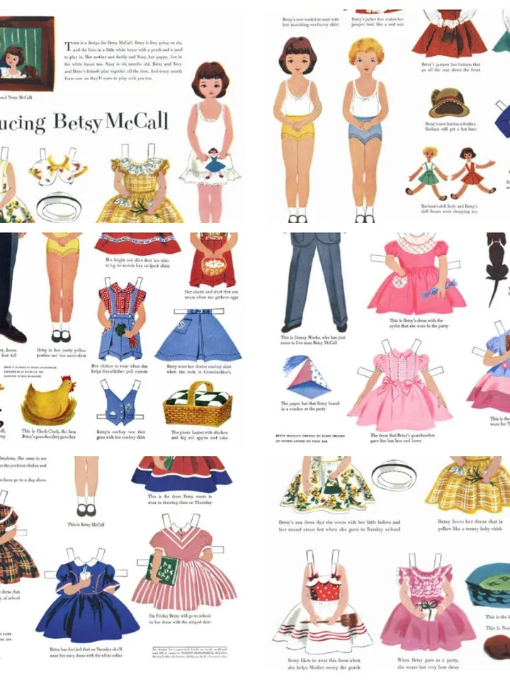 Paper Doll Betsy Digital Download PDF