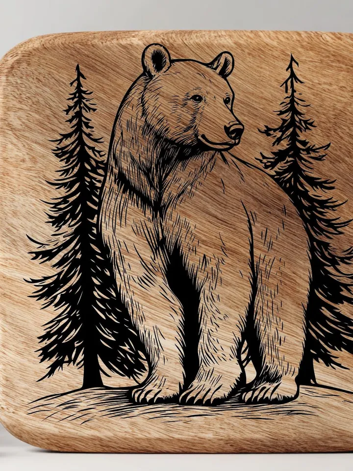 Vector 20 Bear Design Bundle forest Bear PNG for Sublimation Bear SVG file for cricut, Wild Bear Laser Cut file for engraving, Prints