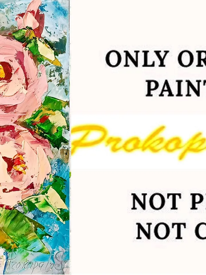 Roses painting Flowers original oil painting Small Original art Roses wall art Pink Roses artwork Floral New home gifts 7x5 in