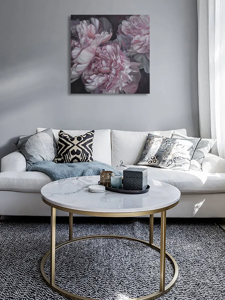 Pink peonies painting