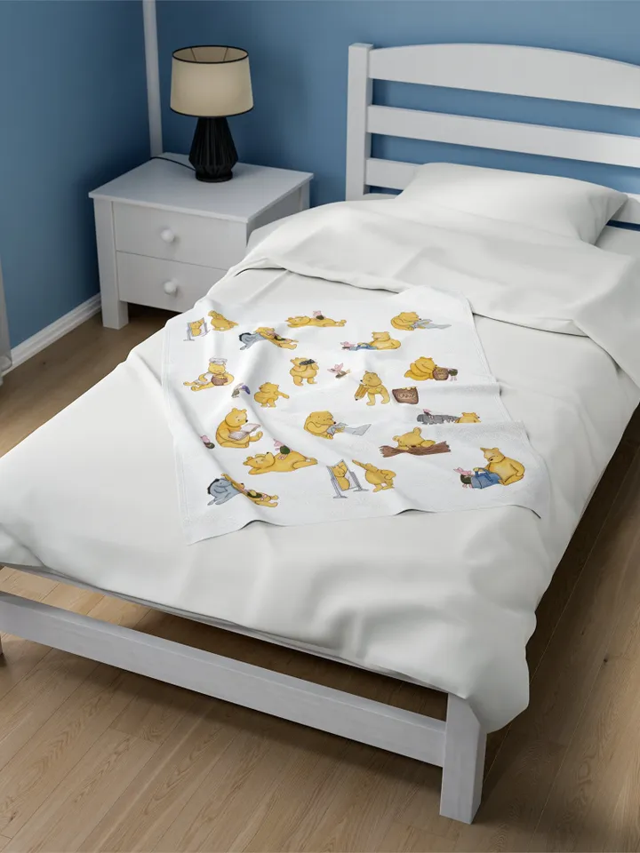 Winnie the Pooh Cozy Plush Blanket; Winnie the Pooh Baby Blanket; Hundred Acre Wood Blanket Gift for baby;