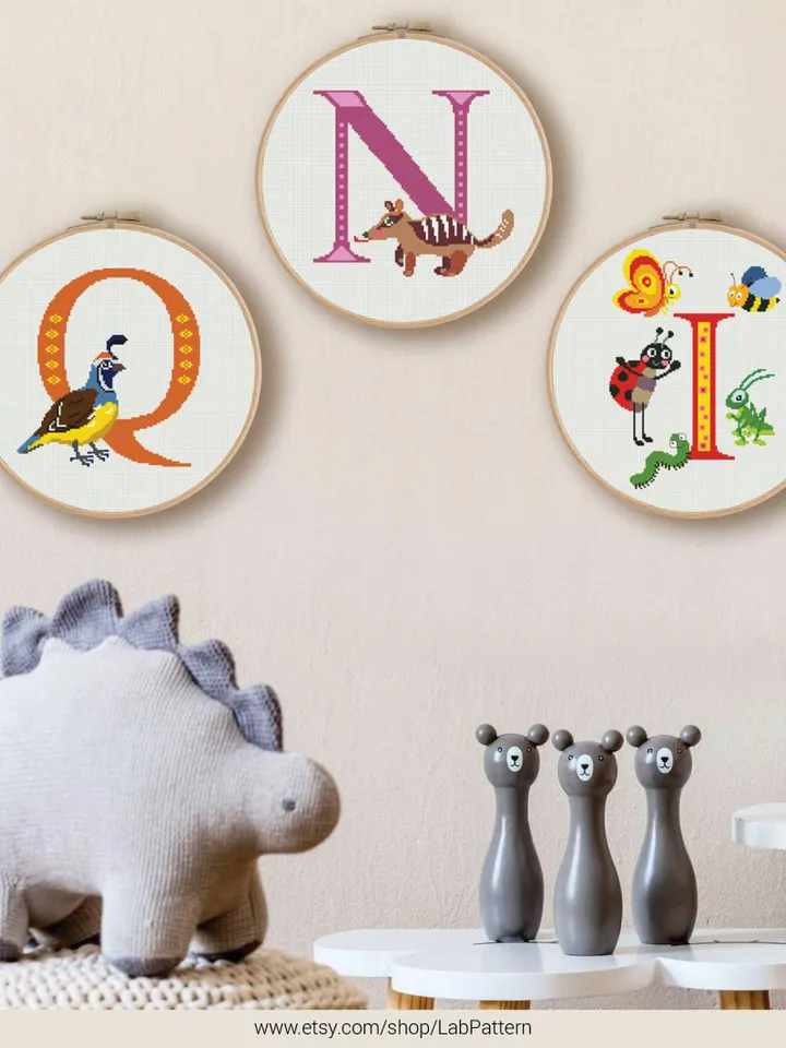 Letter Q Quail ABC Cross stitch pattern | Embroidery Pattern | Instant Download | Embroidery Designs