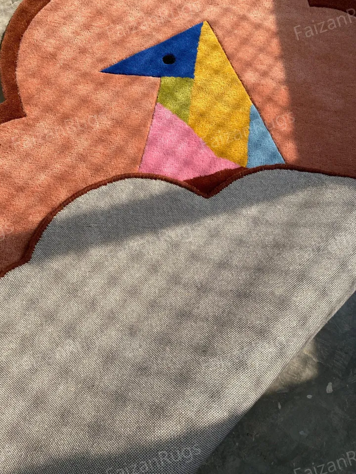 8x10 Bird Rugs | Kids Rugs | Hand Tufted Multi Color Ultra Soft Rug 100% Wool For Living Room, Bed Room, Available In Any Size 10x14,10x12,9x12