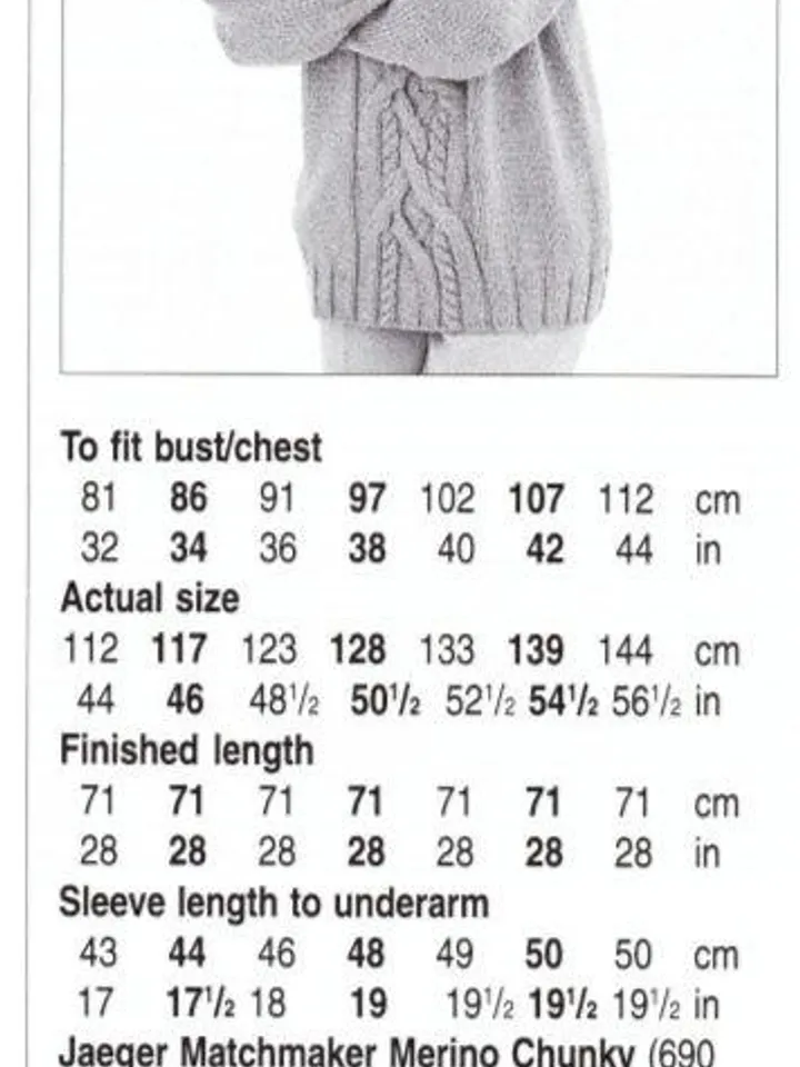 Sweater knitting pattern women ladies long sweater chunky bulky yarn pdf instant download