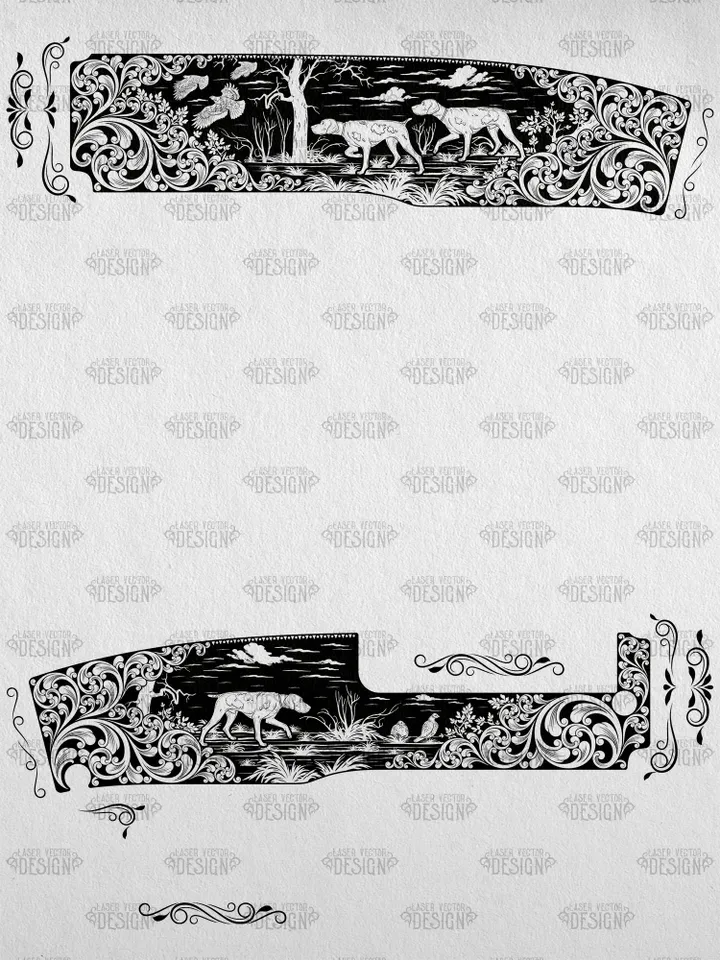VECTOR DESIGN Winchester Model 42 Dog and birds