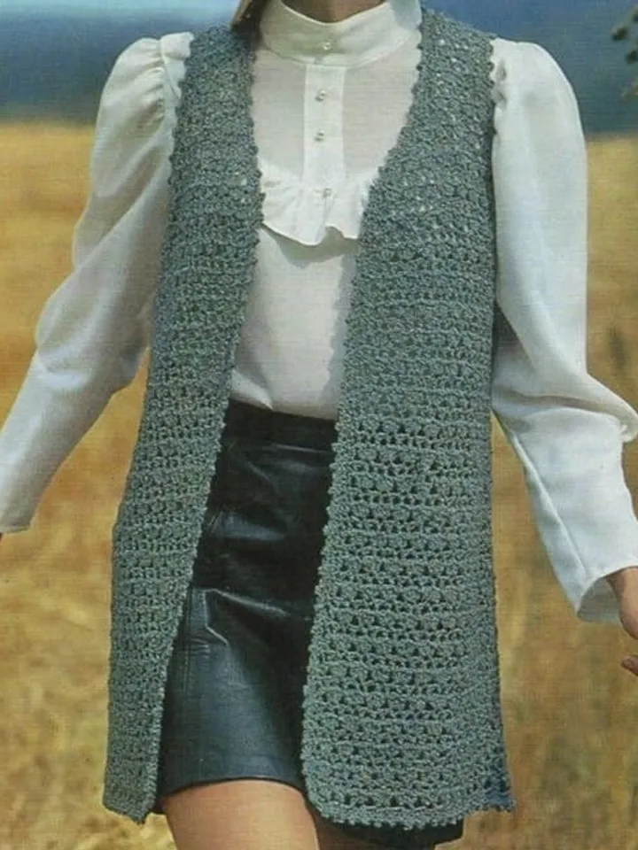 Waistcoat crochet, waistcoat pattern, vest crochet, womens waistcoat PDF