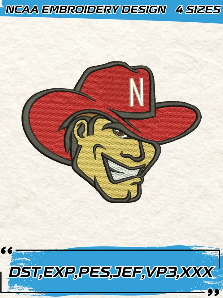 Nebraska Cornhuskers Mascot Embroidery Designs,NCAA Logo Embroidery Design,Machine Embroidery Design File,4 Sizes, Digital Download