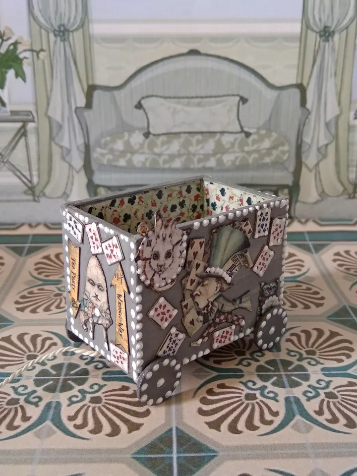 Trolley for dollhouse. Doll toy.1:12 scale.Dollhouse miniature. Handmade