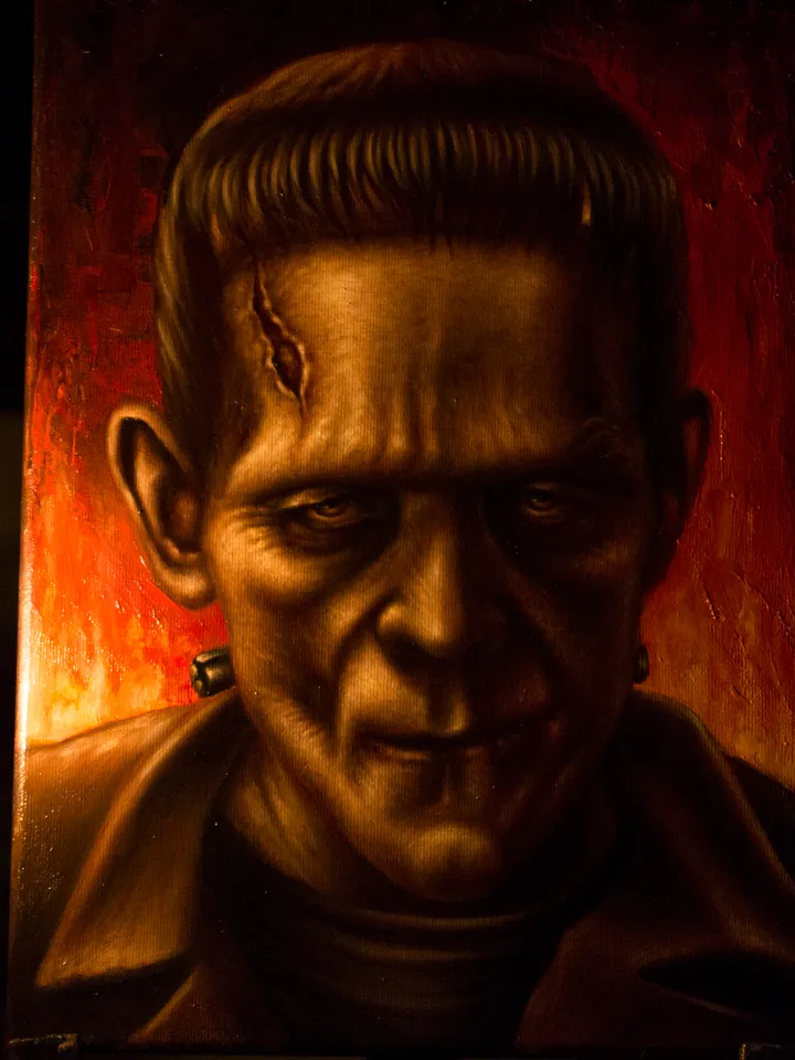 Oil painting Frankenstein