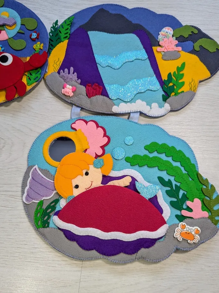 The Little Mermaid felt educational book.