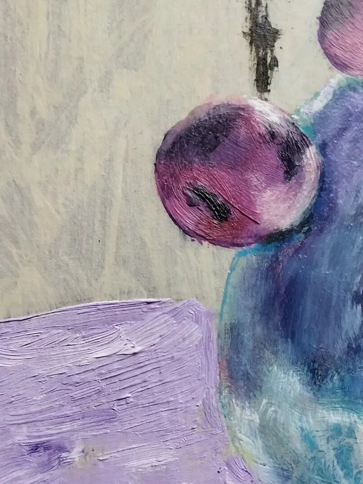 Oil painting with berries