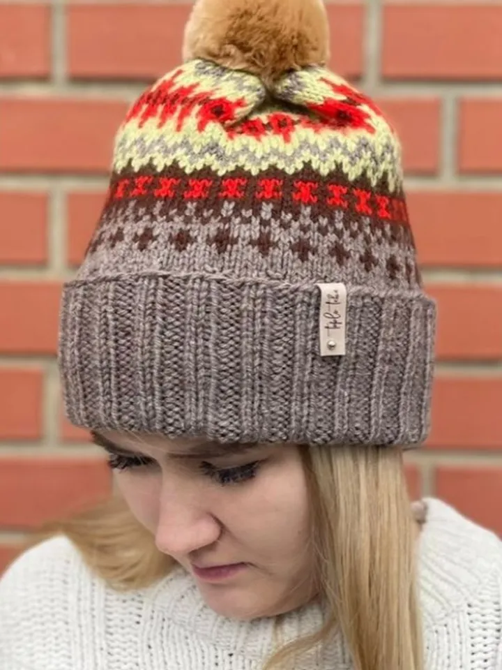 Warm handmade knitted hat