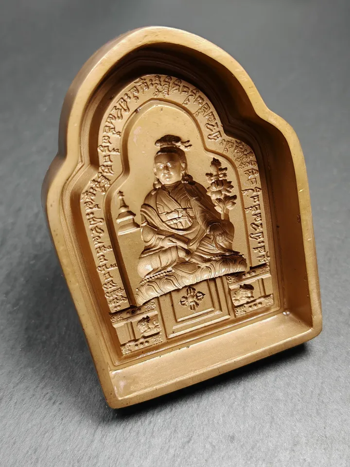 Jigme Lingpa Tsa Tsa Mold,Gandhanra Handmade Tibetan Tsha Tsha Statue Mould,9cm Height
