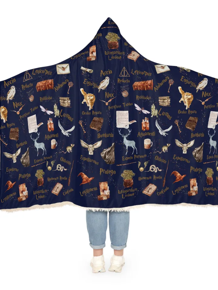 Wizarding World Snuggle Blanket ; Magic School Snuggle Blanket Owl Key Magic World Custom Wizard Snuggle Blanket Gift Baby Magic WBB12