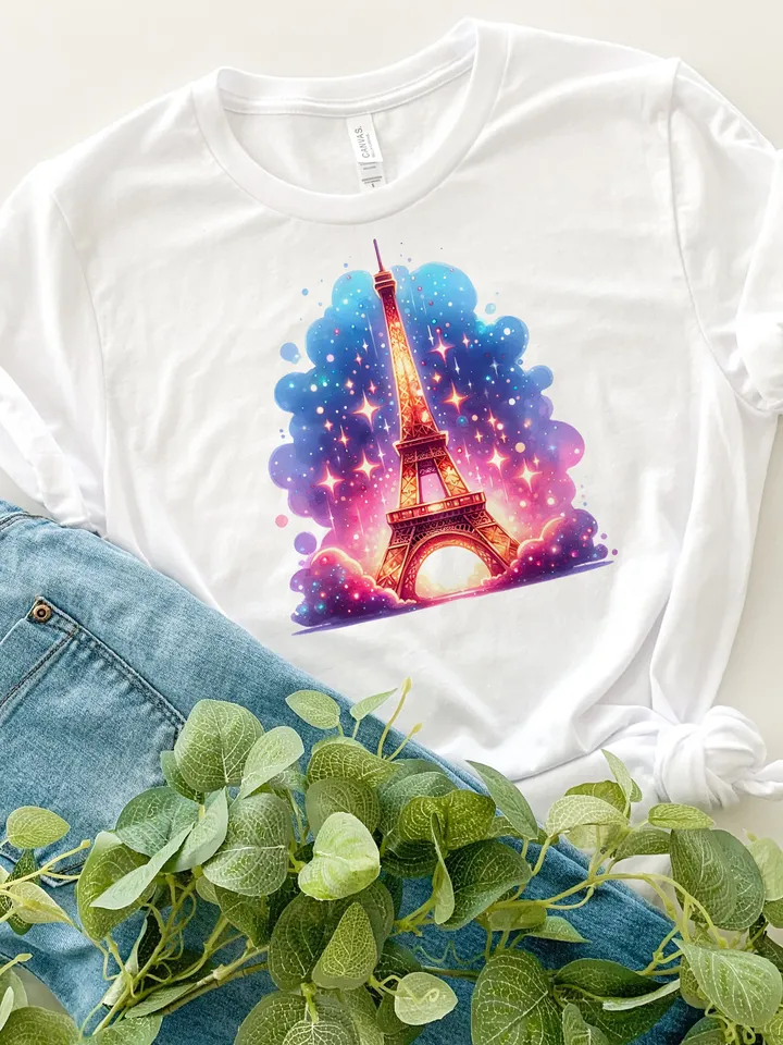 Eiffel Tower PNG, Eiffel Tower sublimation design, Eiffel Tower illustration, Paris sublimation design