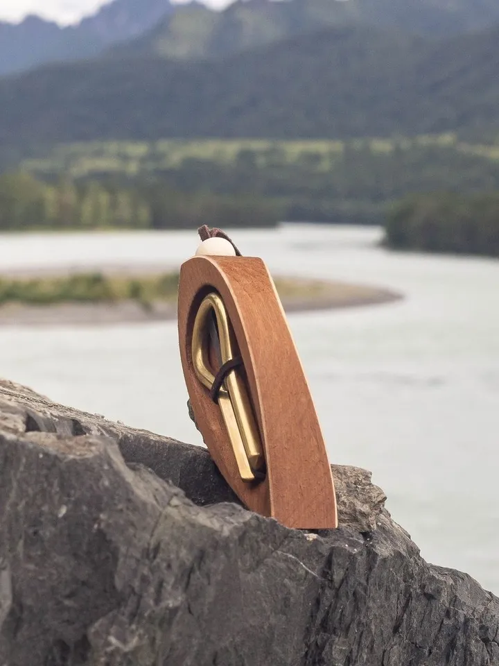 Altai Vargan is a musical instrument with a case made of cedar "Leaf" for meditation and trance. Healing music. Original
