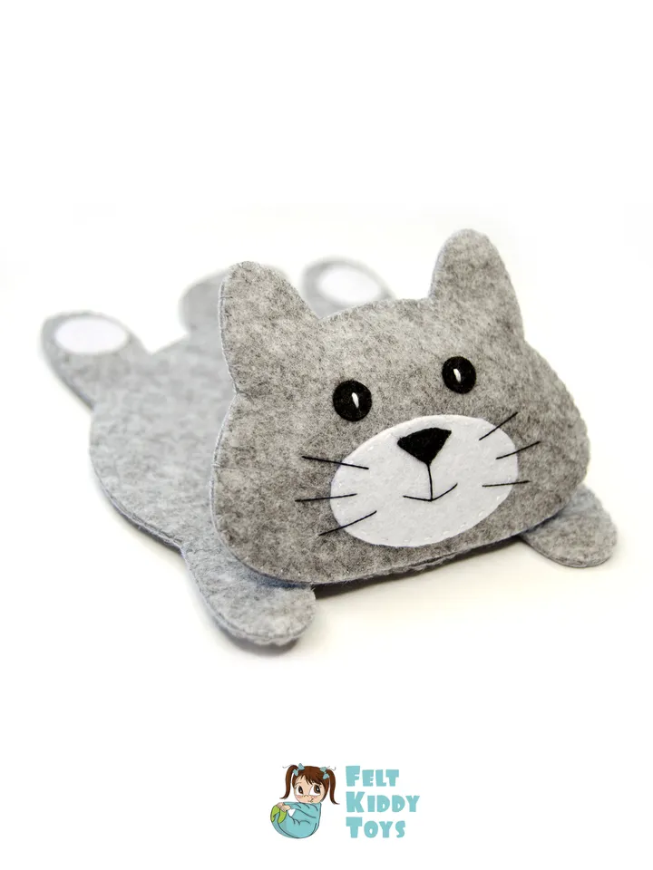 Cat mug rug (coaster), PDF Pattern and Tutorial