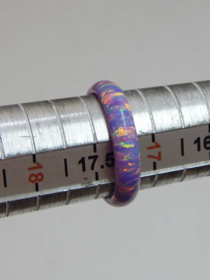 Solid opal ring. Very beautiful opal ring lavender color. Solid opal band.