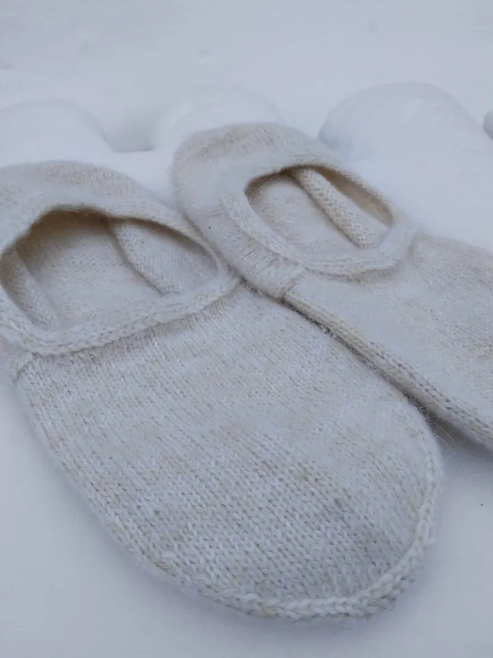 Footprints for the home, warming, healing, made of goat fluff, handmade knitted socks