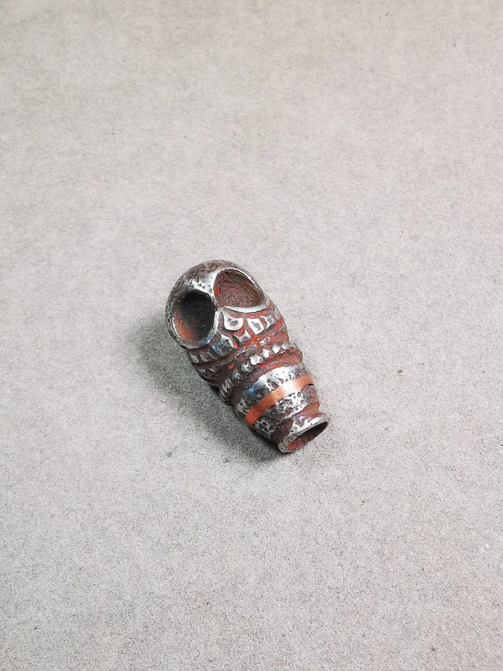 Gandhanra Cold Iron Guru Bead, T-drilled 3-Hole Mala Bead, Prayer Bead Accessories,Connector Bead for Buddhist Bead