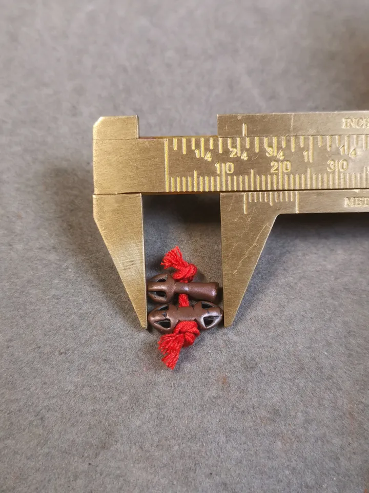 Gandhanra Handmade Tibetan Amulet Pendant,Mini Vajra and Dorje Bell, Mala Marker Bead Accessories, Made of Brass