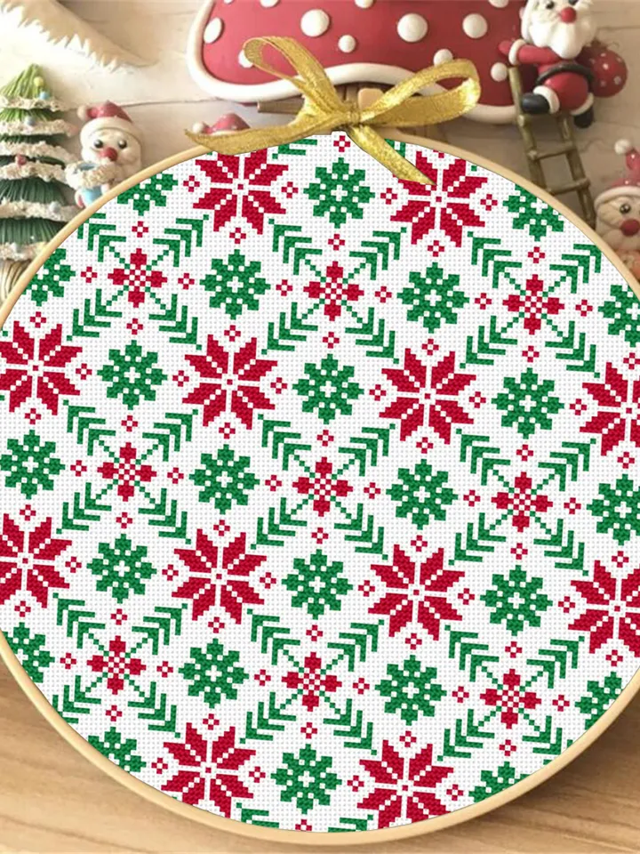 Seamless Christmas cross stitch pattern PDF download Scandinavian Christmas ornament, Christmas pattern digital PDF, Nordic design #N94