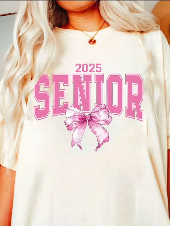 Coquette,Senior 2025 PNG,Pink Bow png,Senior 2025 png,Class of 2025 png,Graduation 2025 png,High School Shirt png,University png,Grad png