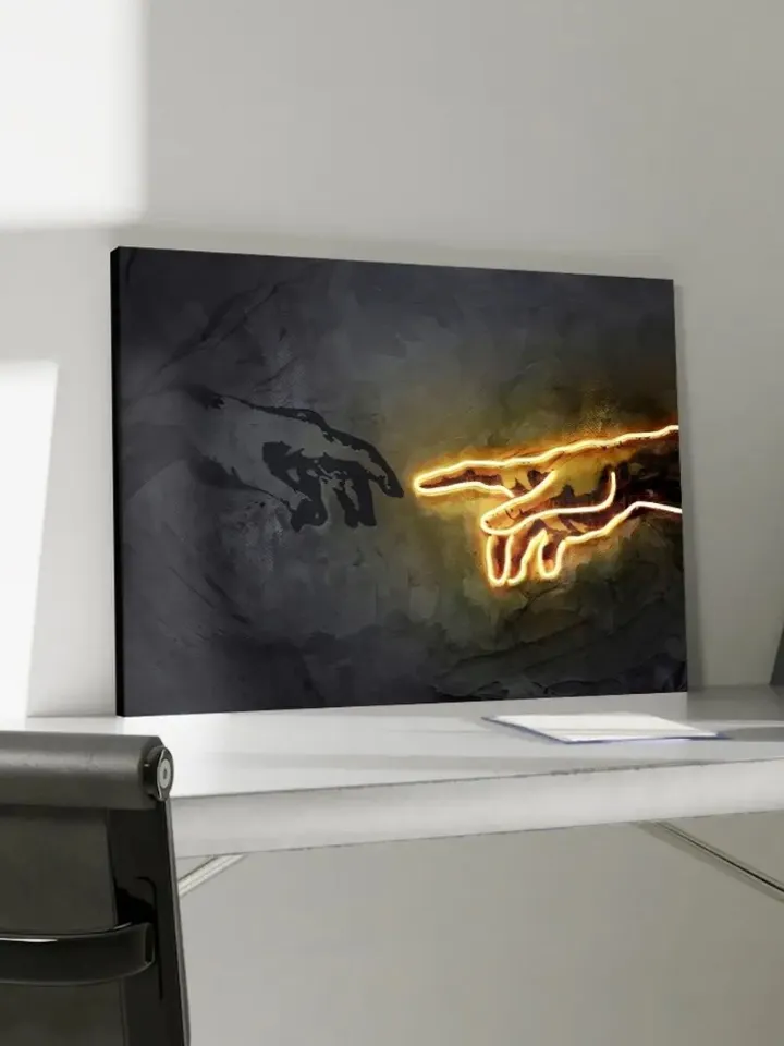 painting on the wall "touch"