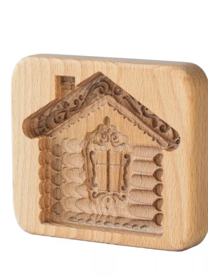 House Embossed cookie mold, cookie cutter, wooden mold, Wooden stamp ,stamp for gingerbread cookies, springerle stamp
