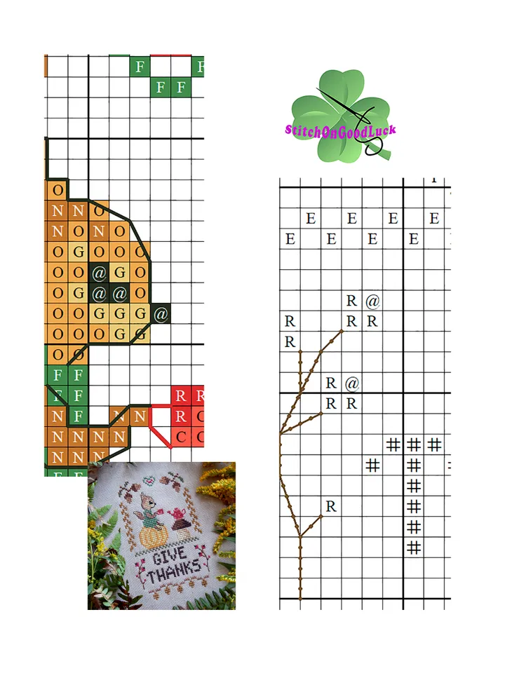 Give Thanks cross stitch pattern