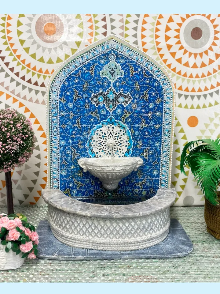 DIGITAL DOWNLOAD FOR PRINT. Fountain wall. Two sizes.